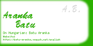 aranka batu business card